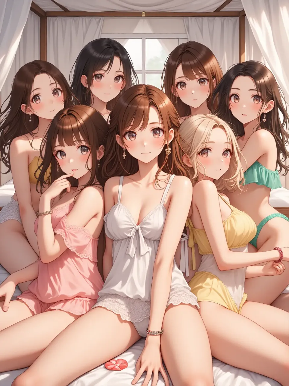修学旅行の相部屋 — ひぐひでさんのAIイラスト