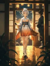 屋形船の芸者美人·夏の宵の屋形船 の投稿作品