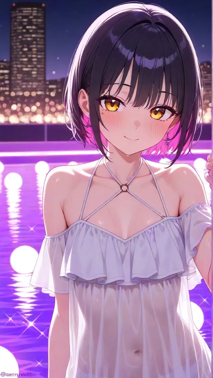 A　泡沫のネオンブルー