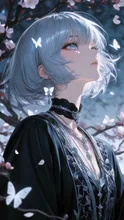白銀の花葬 — 梅イラストのAIイラスト｜SUPPART
