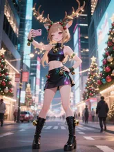 Sassy Reindeer Influencer in Holiday Glam — kaoriさんのAIイラスト