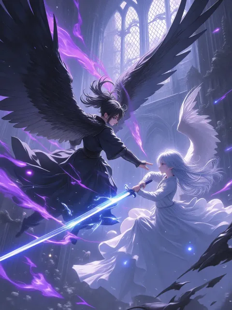 This high-quality digital… - 天使 vs 悪魔