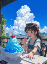 夏空をいただきます — ASAさんのAIイラスト