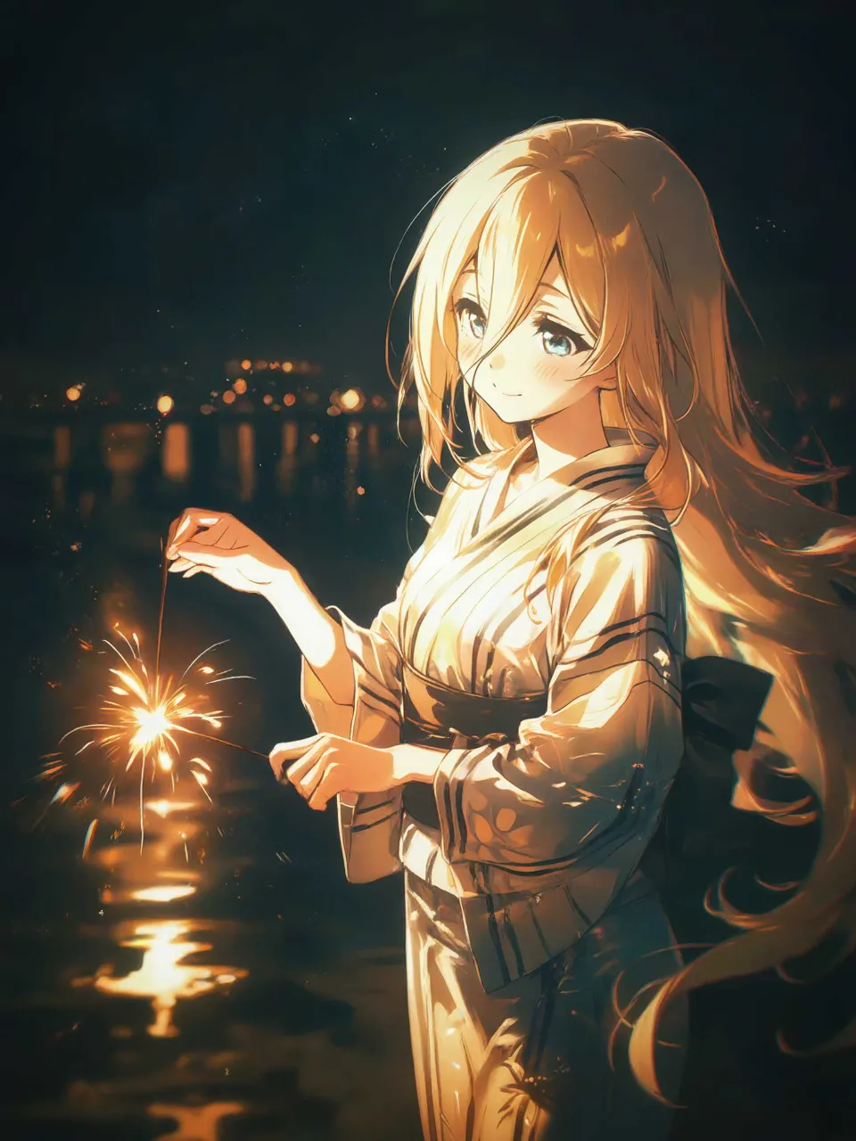 線香花火の夜