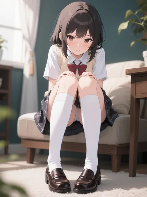 特別扱いすると照れるツンデレ白いハイソックスとローファー