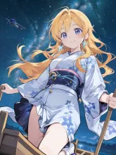 船に乗る少女