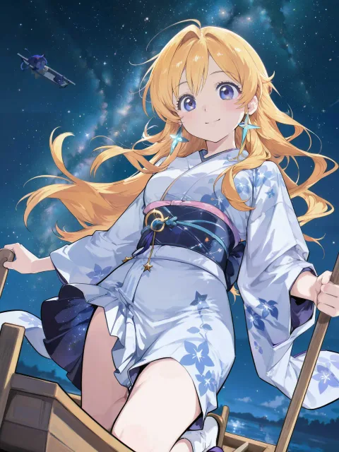 船に乗る少女