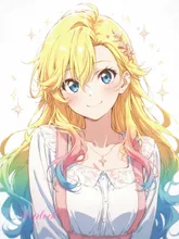 カラフルパステルカラーの少女 — Warlock'sさんのAIイラスト