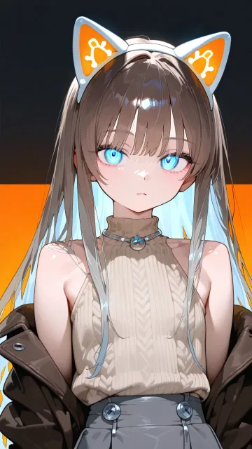 ベージュニット