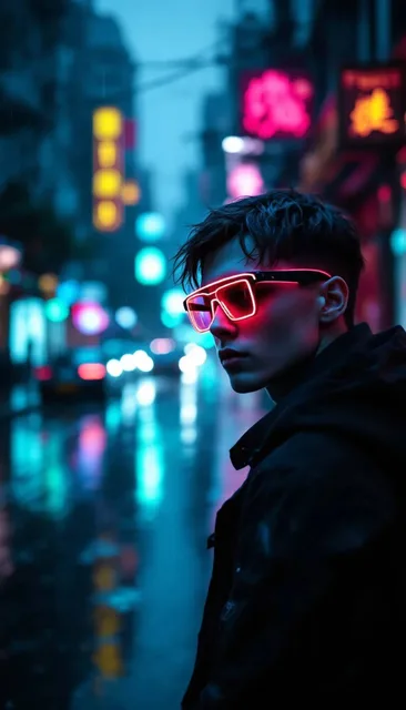 Cyberpunk boy with neon… - 🌟イベント 第61弾
