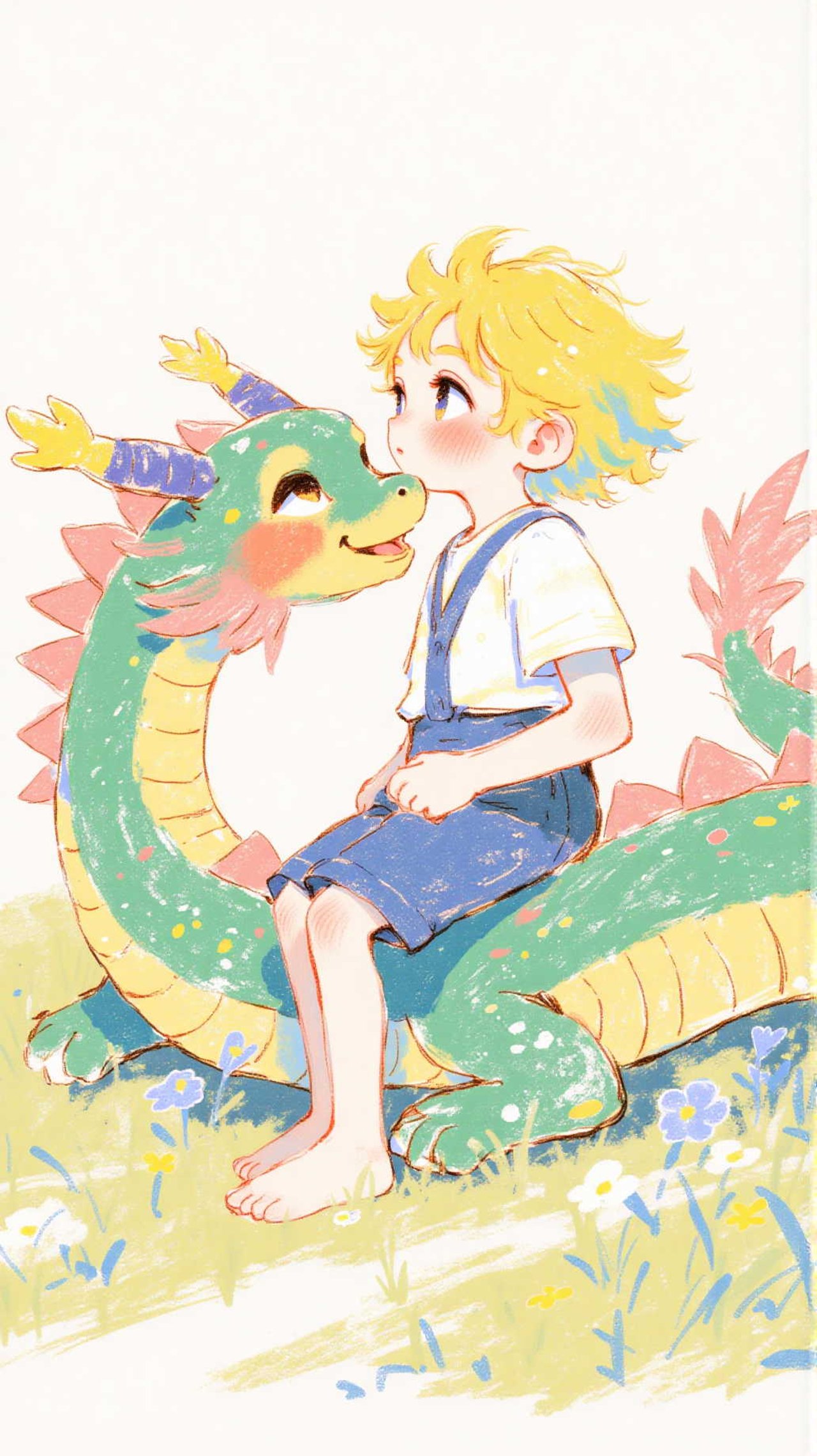 ドラゴンに乗った少年🐉 — 無い方がいいさんのAIイラスト