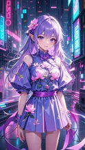 Purple dress — haru_さんのAIイラスト