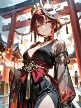神楽の面。