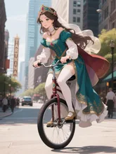 タルタニアの一輪車をためる王妃