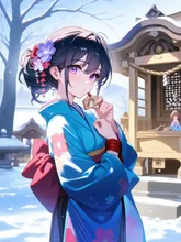 どうしよっかなー — 文月さんのAIイラスト