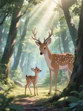 親子鹿