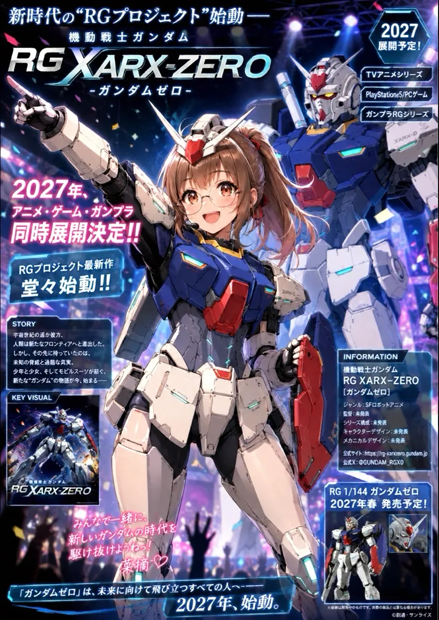 ガンダムゼロの菜摘 — 明日菜賛太郎さんのAIイラスト
