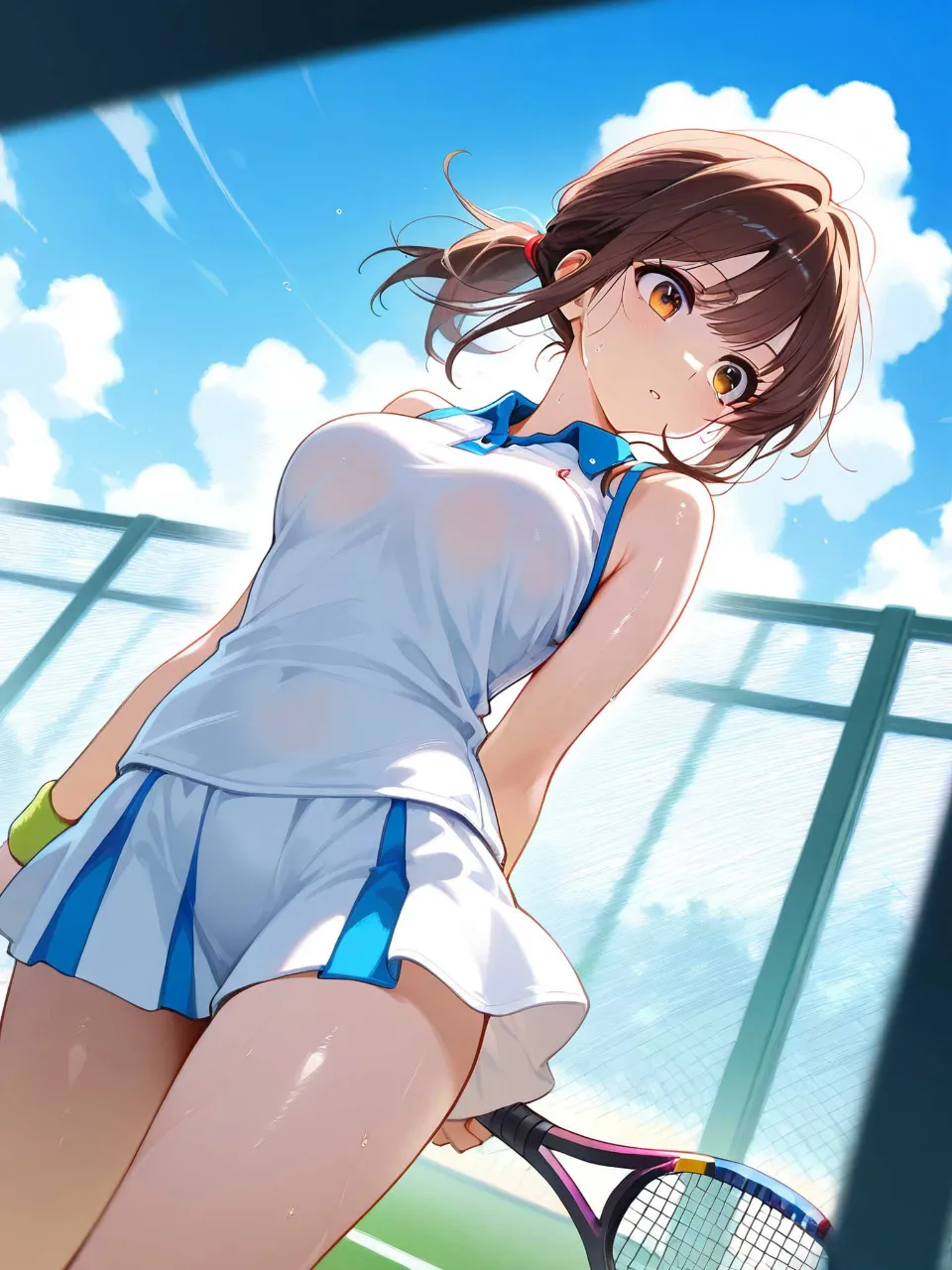 夏のテニス少女②