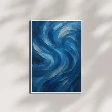 Sonata in Blue — Depth, Currents, and Fragmented Paths Through Texture — artodyssey2025さんのAIイラスト