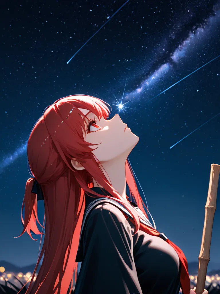 見上げる夜空 — 火咲・和霸さんのAIイラスト