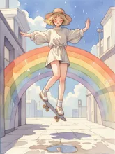 虹はきれい — たろつまるさんのAIイラスト
