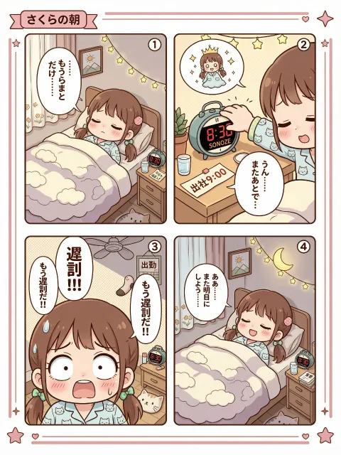 やばい、二度寝しちゃった!! 明日行こっと(←??)
