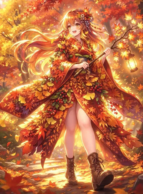 落ち葉の精霊と小径