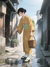 暑ぅなる前に、撒いときましょ。