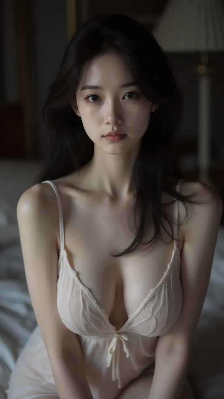 ネグリジェの女性