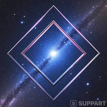 花火 天の川 diamond-shaped frame