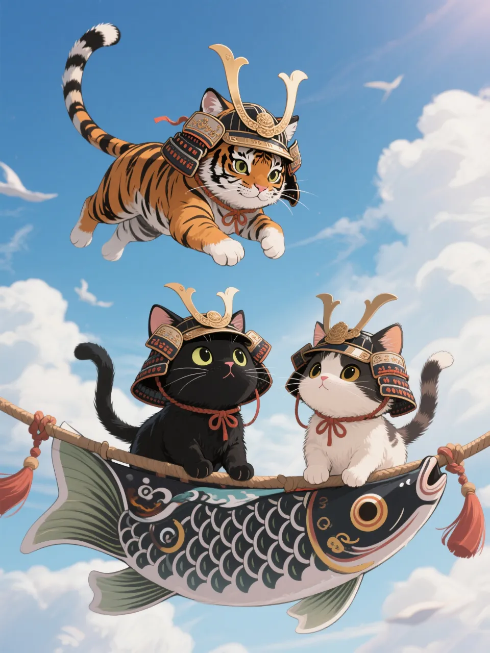 鯉のぼりにゃ🎏