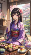 黒髪乙女💕和菓子パーティー❤️