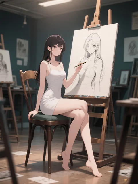 この絵のモデルは彼女自身。