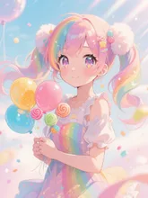 カラフルヘアガール·チャレンジ の投稿作品