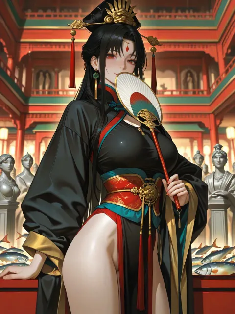 (1girl:1.1)、genderswap (mtf) - 竜宮城の乙姫
