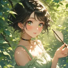 蝉取り·網を手に夏の木立 の投稿作品