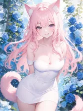 ピンクのしっぽと耳🩷