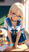委員長の放課後·黒板の前の、秘密の顔 の投稿作品
