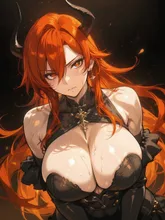 筋肉ムキムキな女魔族 — サクラパフェさんのAIイラスト