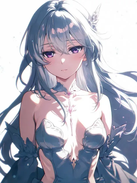 silver-haired fantasy girl - 薄い体