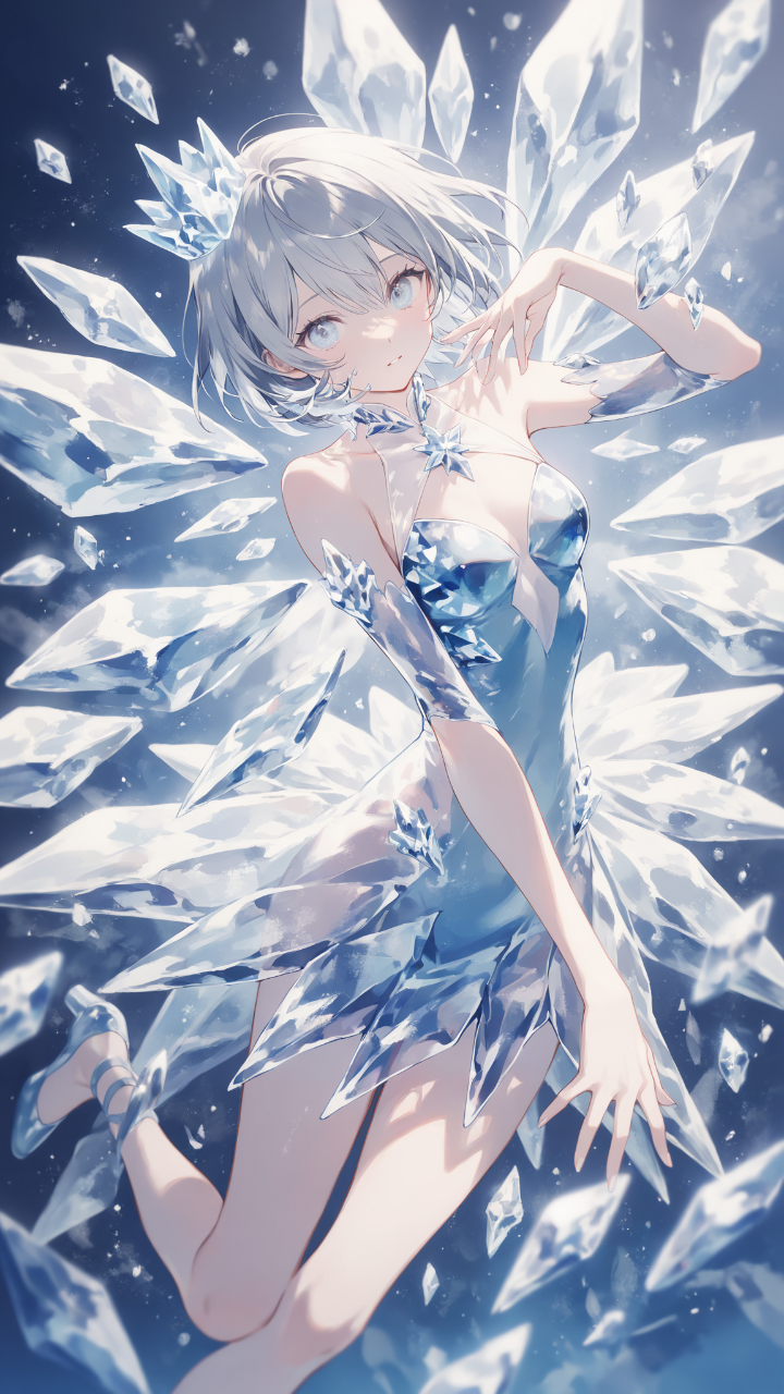 「　氷のバレリーナ　」 — 白華【はっか】さんのAIイラスト