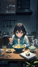 「一日の終わりに、やさしい味を」 — OreoさんのAIイラスト
