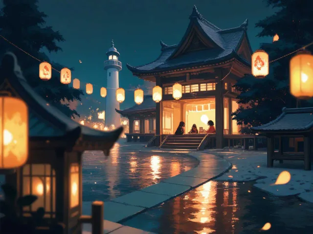 ピクセルアート風の百鬼夜行シーン