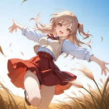 秋のススキ野原で♪(˶¯ᵕ¯˶)