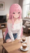 ピンク髪乙女💕一緒に飲みましょう❤️