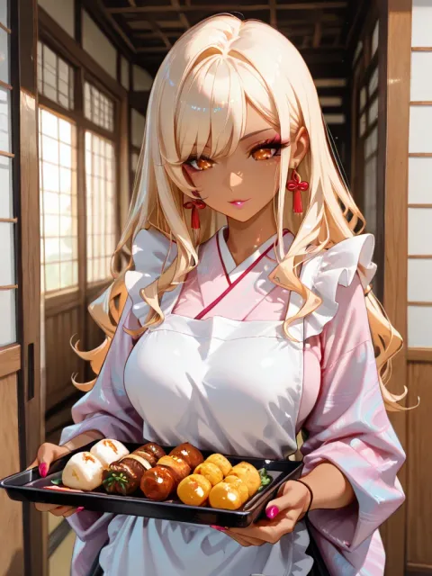 highres、vibrant colors - 仲居の着物
