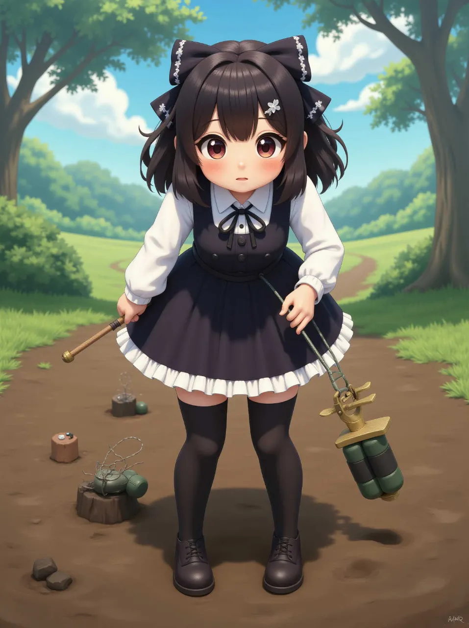 地雷系少女って、本当に地雷を処理する少女で合ってるの? — ししいろさんのAIイラスト