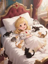 02-103 かわいい従者たち — お姫様・プリンセスのAIイラスト|SUPPART