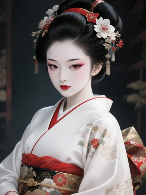 1 women、Japanese maiko