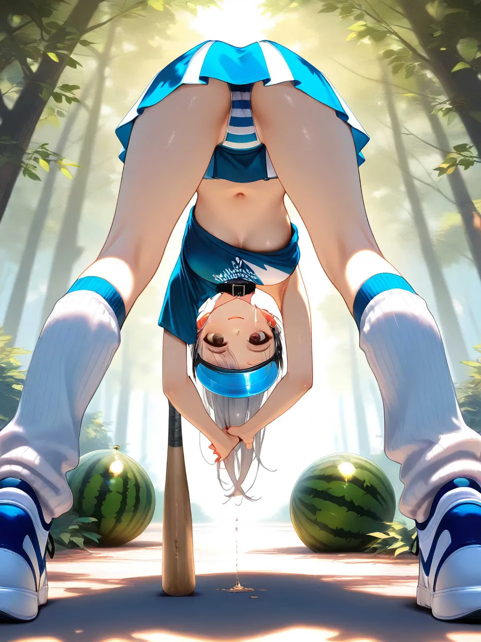 今日を頑張る人も、今日は頑張らない人も、みんなを応援したい、スイカとバットとチアガール!…供養…銀1